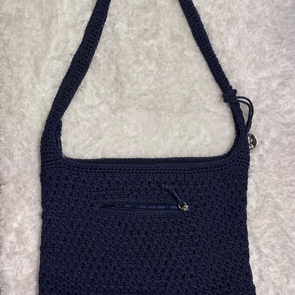 Le Sak Bag Navy Crocheted Crossbody Bag - Picture 4 of 5